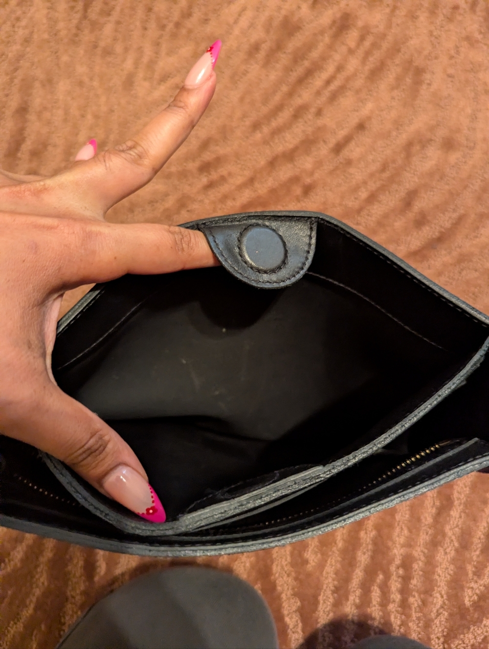 Madewell Transport Saddlebag Crossbody Bag In True Black - Picture 7 of 9